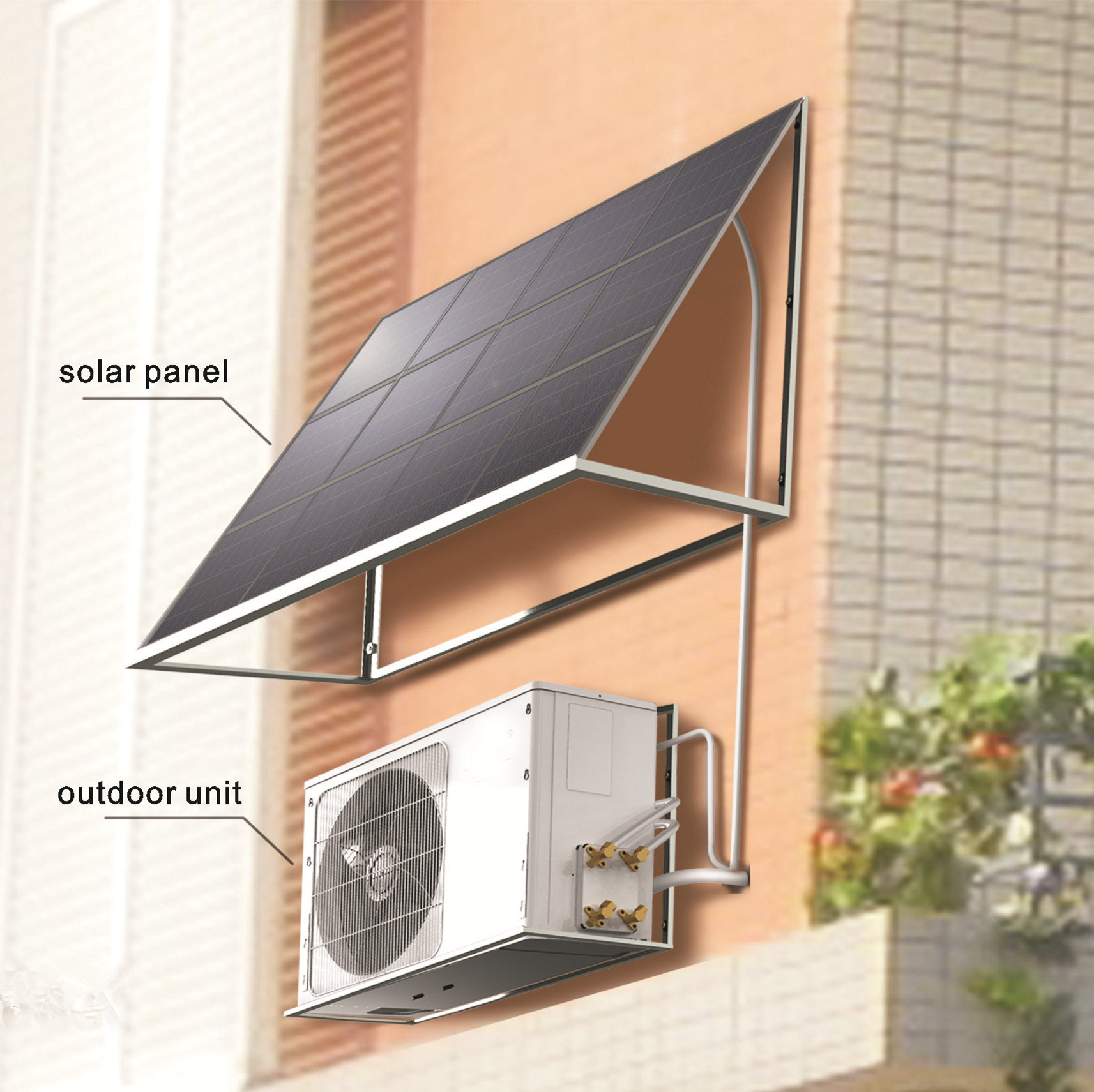 A+++ 20 Seer Wall Mounted Split Hybrid Solar Air Conditioner 2 Ton 3Hp 24000Btu For Office