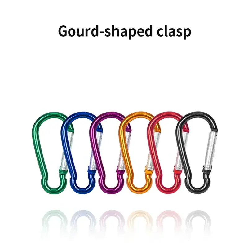 Keychain Carabiner Snap Lock Hook Aluminum D Shape Rock Climbing Carabiner Outdoor metal spring clip hook aluminum carabiner