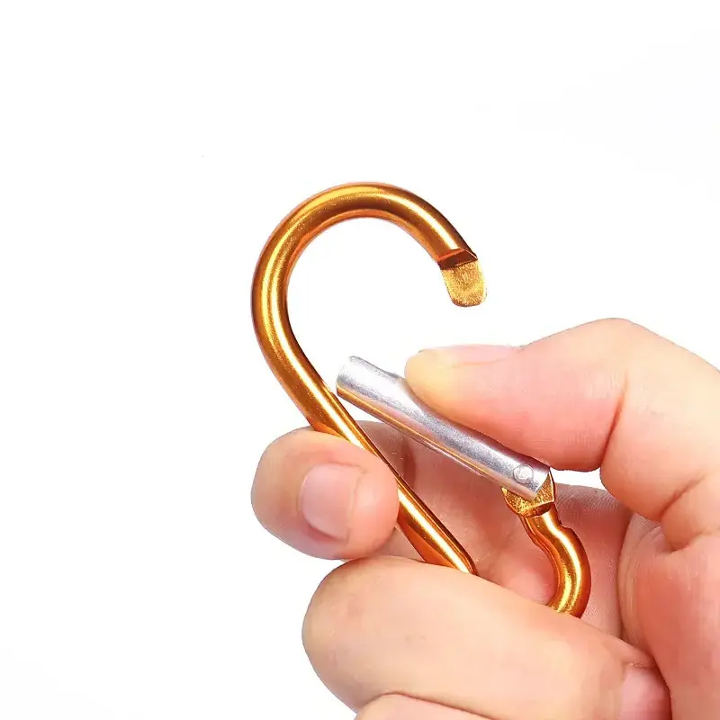 Keychain Carabiner Snap Lock Hook Aluminum D Shape Rock Climbing Carabiner Outdoor metal spring clip hook aluminum carabiner