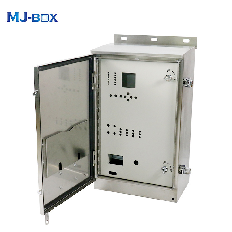 Stainless Steel 316L Control Panel Electrical Metal Enclosure IP66 Cabinet Box With Inner Door Cut-out holes