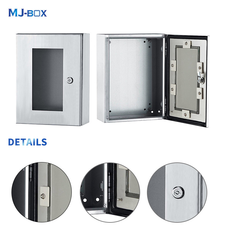 Customized Single Door Wall Mounted Enclosure With Plexi Glass Stainless Steel Enclosure