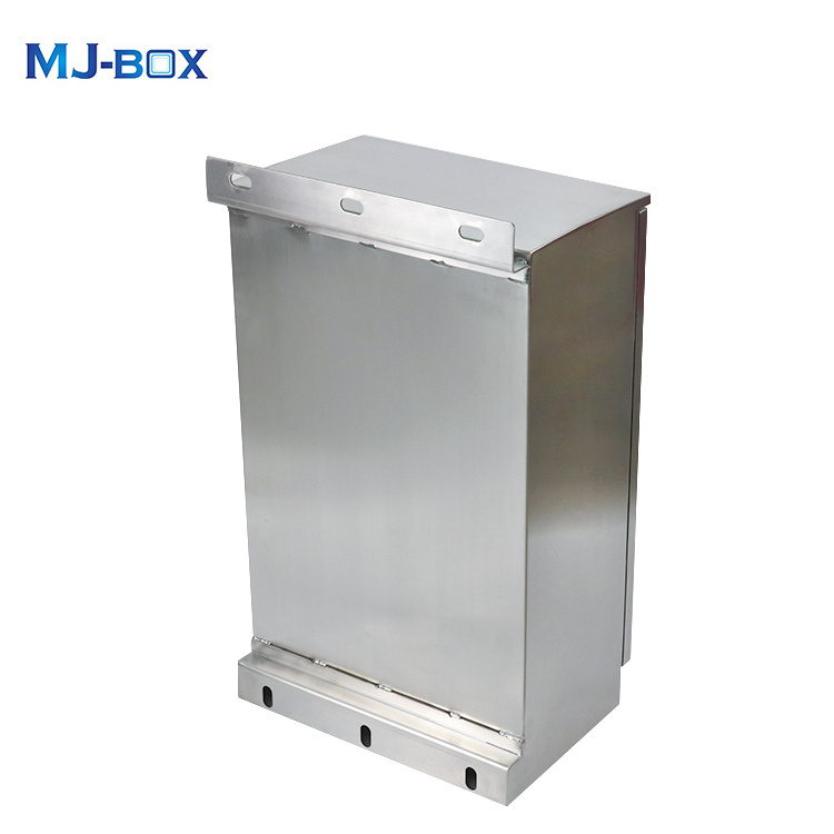 Stainless Steel 316L Control Panel Electrical Metal Enclosure IP66 Cabinet Box With Inner Door Cut-out holes