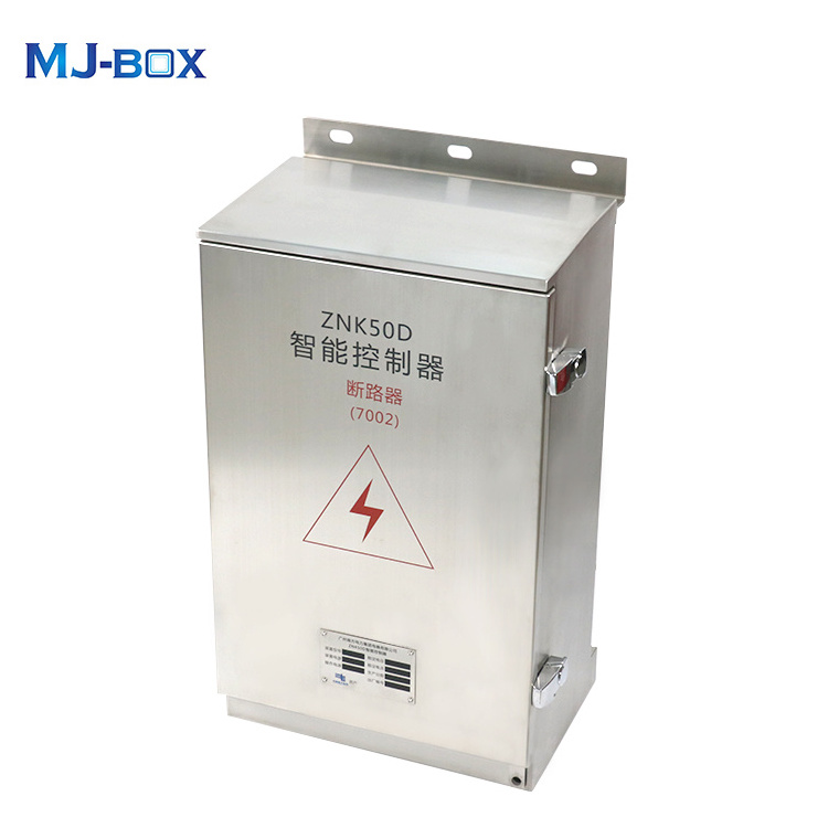 Stainless Steel 316L Control Panel Electrical Metal Enclosure IP66 Cabinet Box With Inner Door Cut-out holes