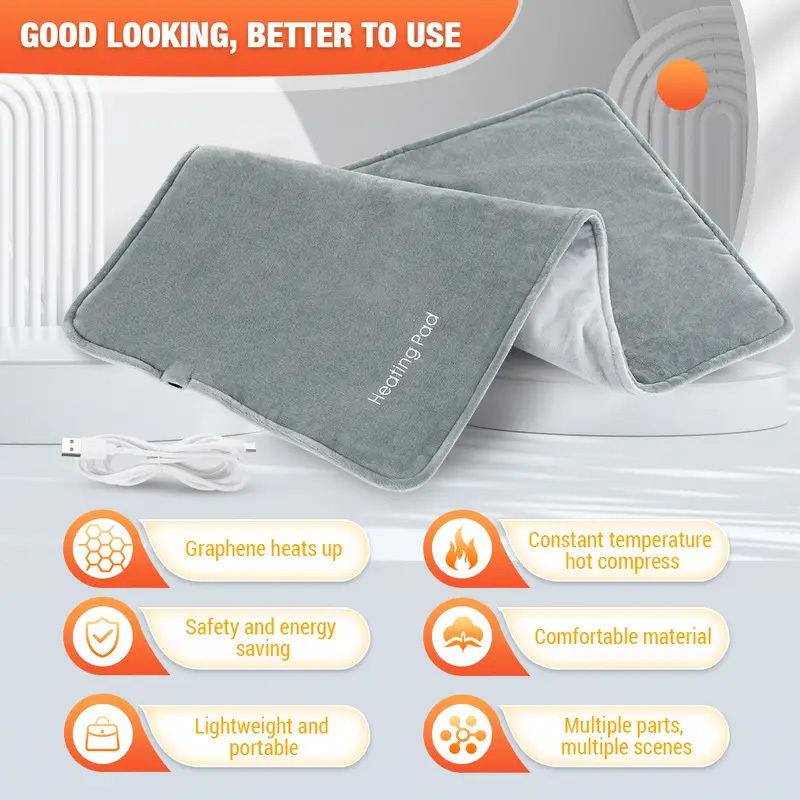 Electric heating blanket graphene USB heating pad hot compress thermal therapy blanket winter abdominal waist heating