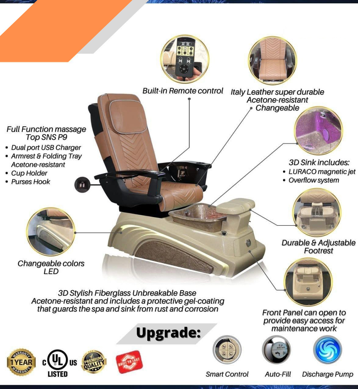 Fashion Style Smart Massage Chair Pedicure Chair Luxury Pedicure Chair Used For Spa Massage