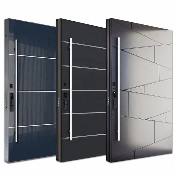 Entry Front Door MDF Armored Steel Wooden Medium Steel Wooden Door Armored Steel Security Doors