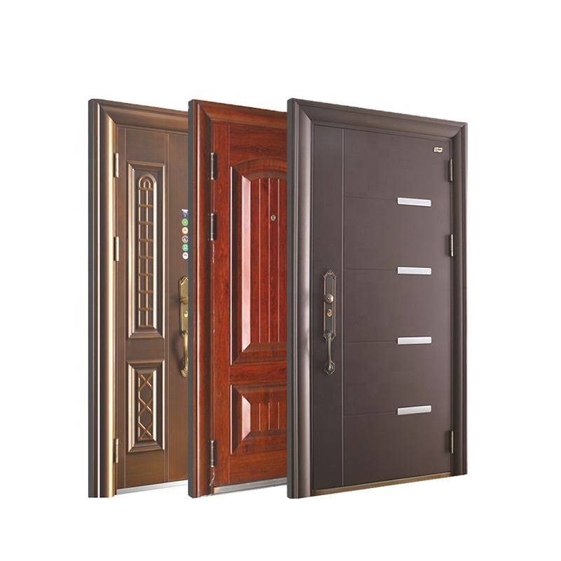 Entry Front Door MDF Armored Steel Wooden Medium Steel Wooden Door Armored Steel Security Doors