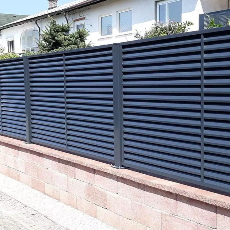 aluminum alloy  shutter Ventilated aluminum vertical louver style fence panel for decks wall fence