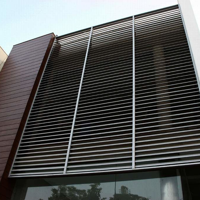 aluminum alloy  shutter Ventilated aluminum vertical louver style fence panel for decks wall fence