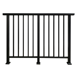 Black Aluminum Railing Handrail Balusters For Residential Balcony Stair Porch Staircase Outdoor Steps