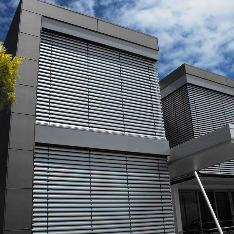 aluminum alloy  shutter Ventilated aluminum vertical louver style fence panel for decks wall fence