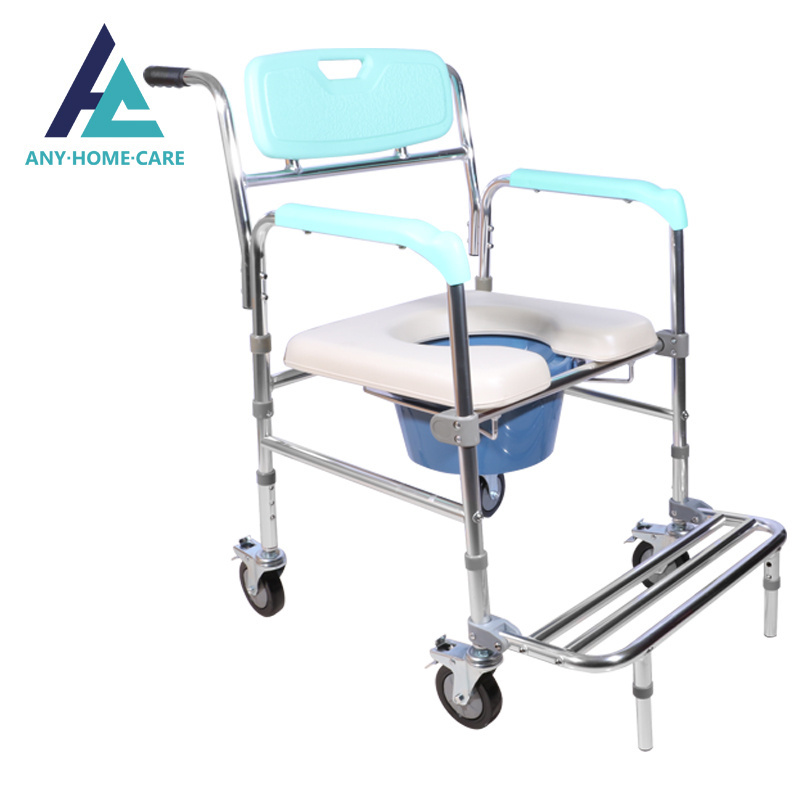 Portable toilet seats for elderly portable folding commode chair with toilet seat