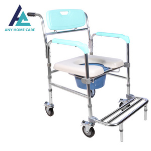 Portable toilet seats for elderly portable folding commode chair with toilet seat