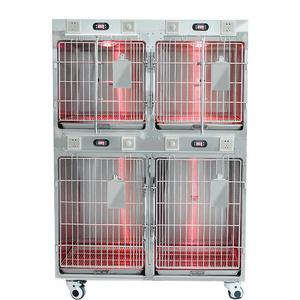 Veterinary animal hospital clinic equipment pet cat dog oxygen stainless steel pet cage