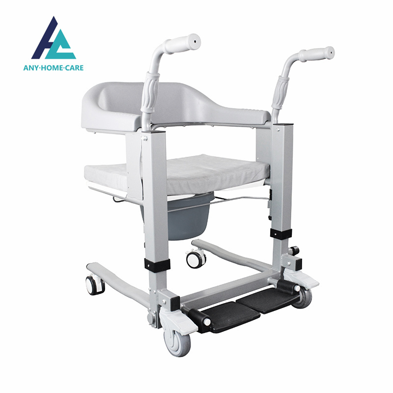 Home nursing adjustable height transfer wheelchair to bed