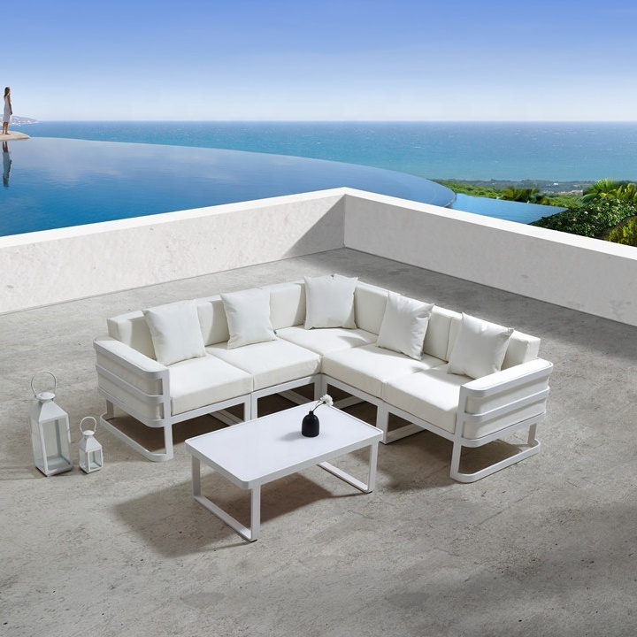 Aluminium Patio Furniture Waterproof Fabric Cheap Outdoor Lounge Sofa