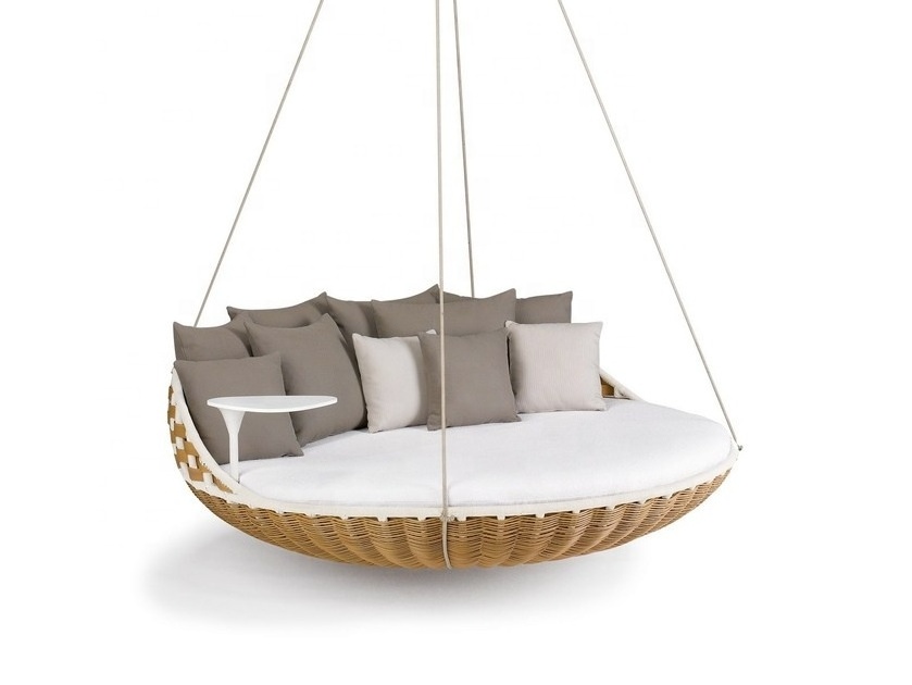 rattan/wicker hanging swing day bed outdoor round daybed