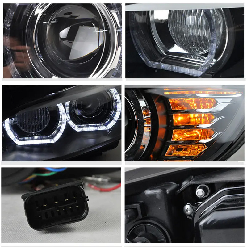 Upgraded Car Parts For Bmw E92 Headlights E93 2005-2013 3 Series E92 330I 335I DRL Turn Signal Angel Eye Projector Lens