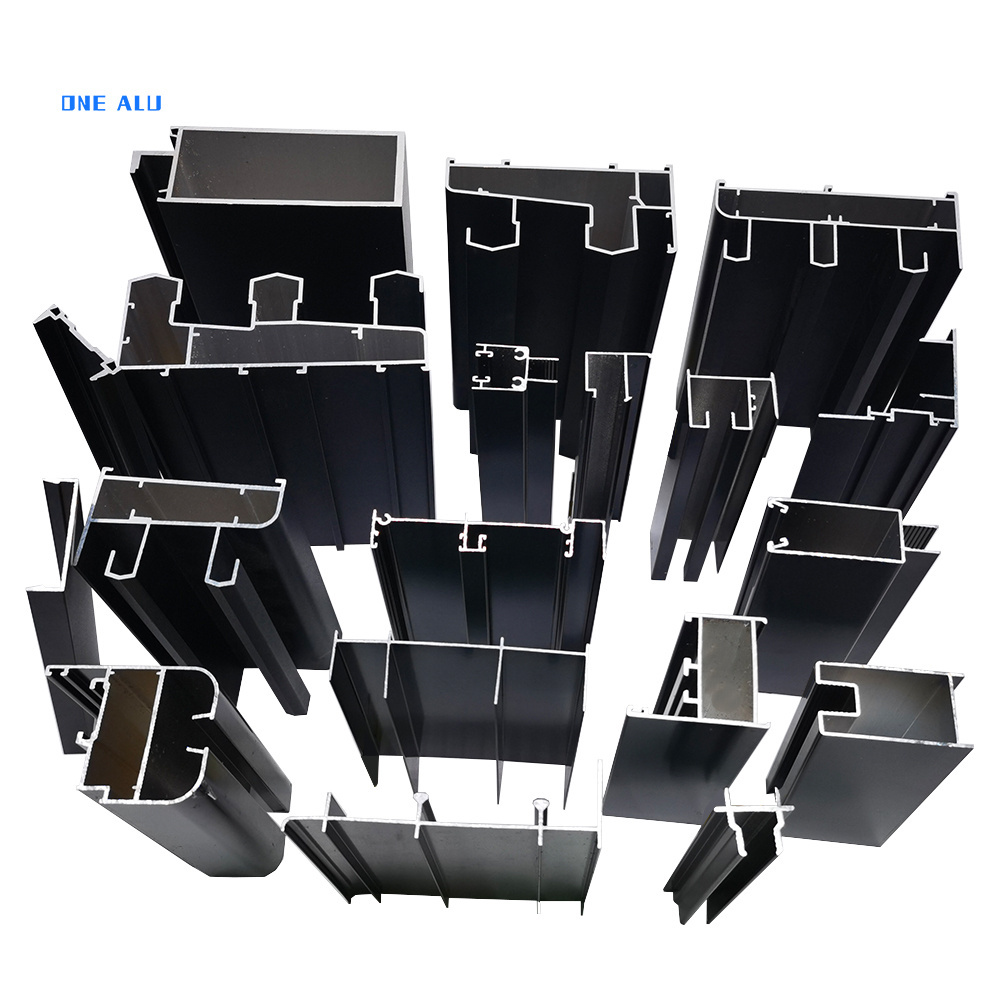 ONE ALU custom g t u slim frame aluminium extrusion  profiles factory for flooring kitchen cabinet windows and doors