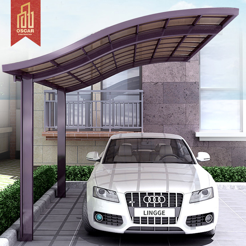 PC Car Shelter Aluminium Carport Modern Design Canopy Parking Carport free standing aluminum carport