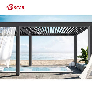 Best Selling Roof Shade Balcony Aluminium Pergola Components Patio Courtyards Luxury Gazebos Outdoor Easily Assembled Canopy