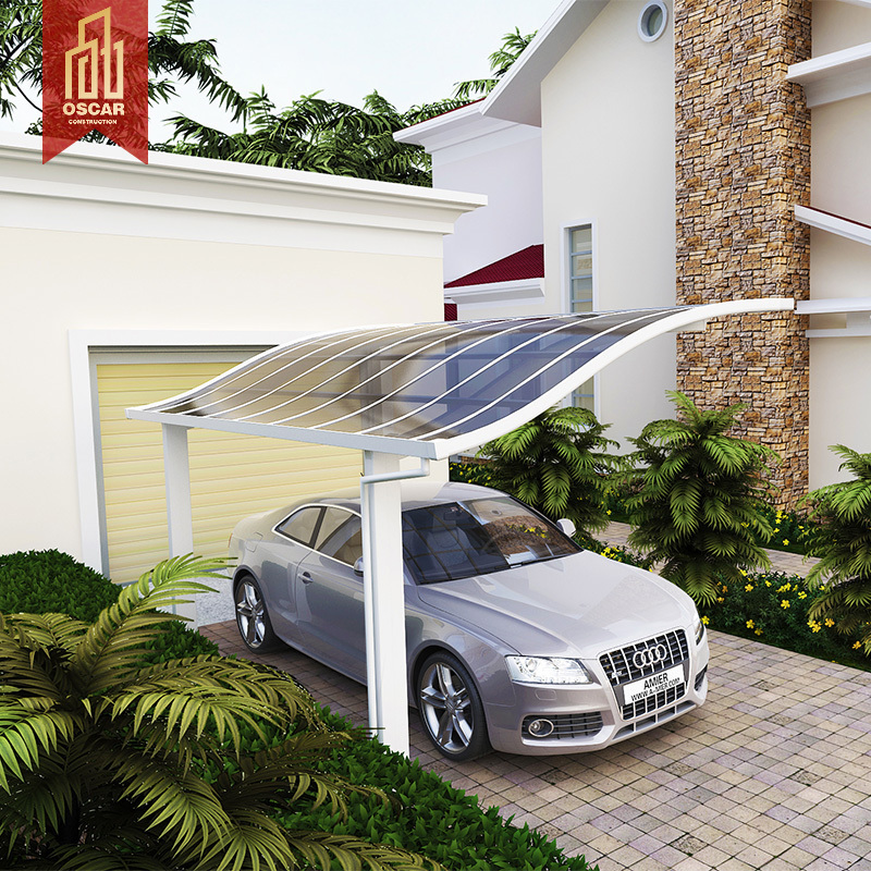 garage prefab luxury 2 post waterproof car port aluminium carport