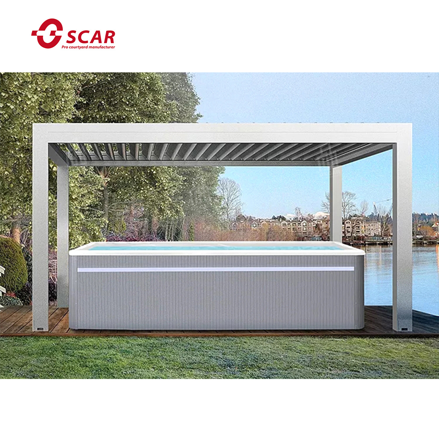 Best Selling Roof Shade Balcony Aluminium Pergola Components Patio Courtyards Luxury Gazebos Outdoor Easily Assembled Canopy