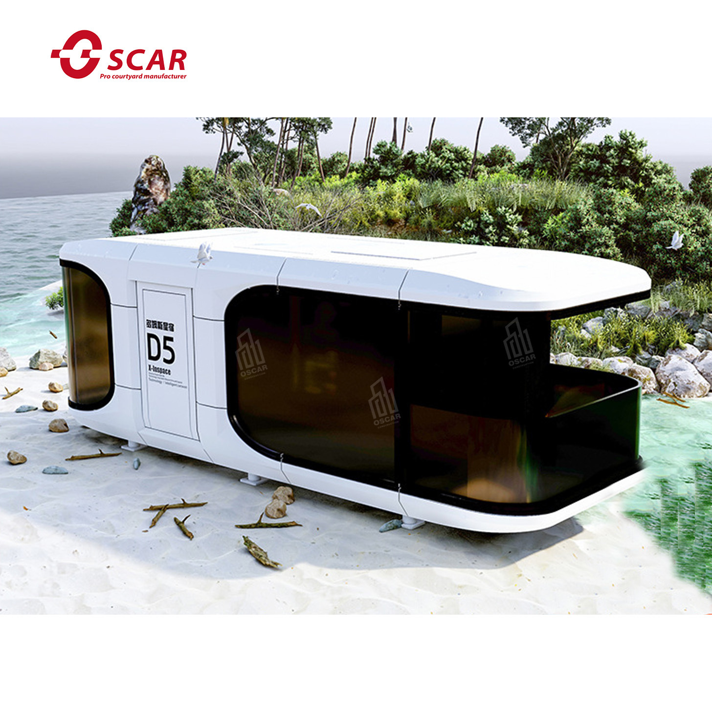 High Quality Luxury Modern Modular Apple Pod Container Houses Prefabricated Space Capsule Houses Prefab Houses Modern