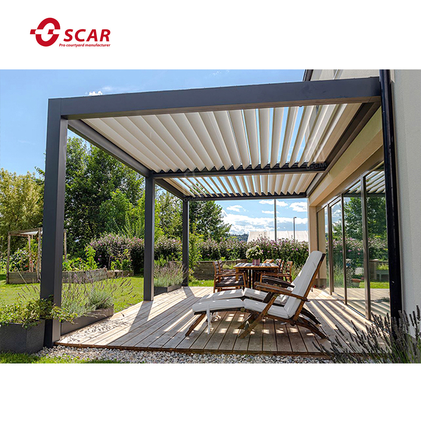 Best Selling Roof Shade Balcony Aluminium Pergola Components Patio Courtyards Luxury Gazebos Outdoor Easily Assembled Canopy