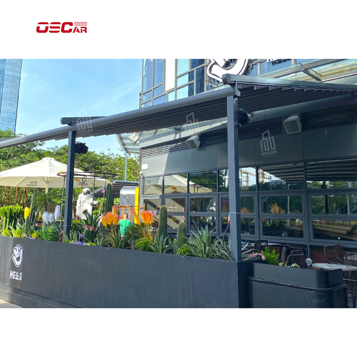 Hot sell Awning outdoor waterproof pergola for modern Villa with retractable gazebo aluminum pergola