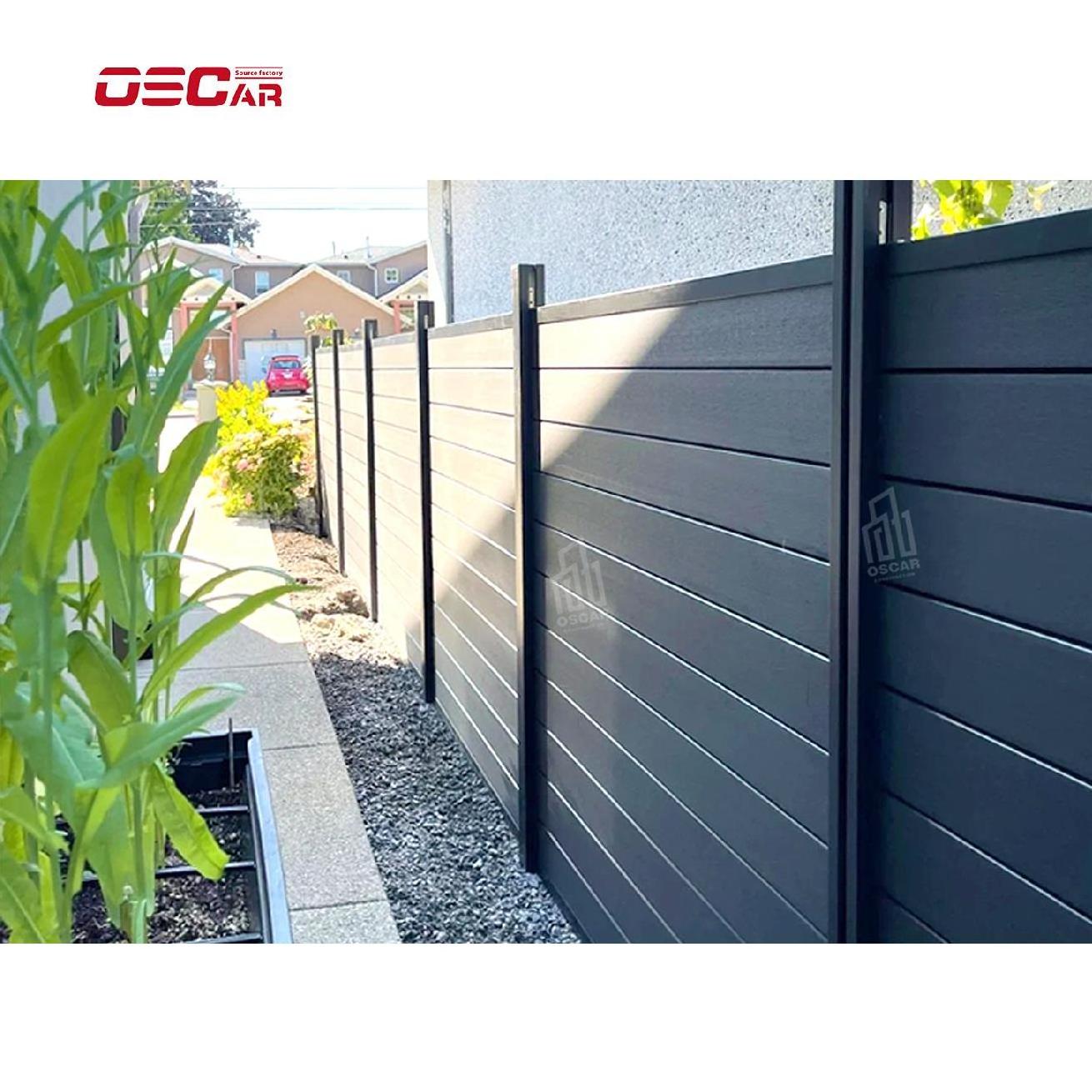 Fence Aluminum Slat Fence Gate Aluminum Louver Gate Sliding Louver Driveway Swing Gate