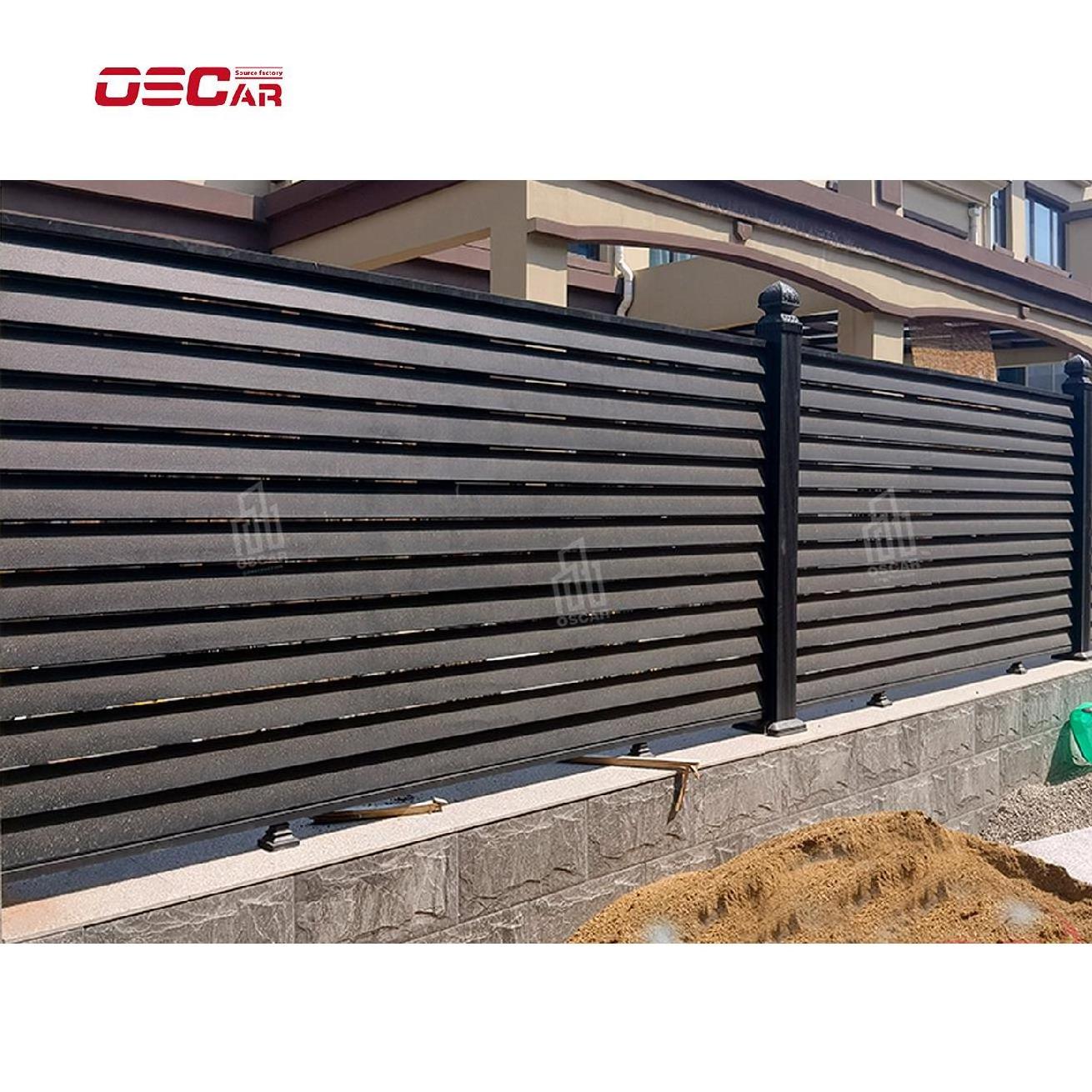 Fence Aluminum Slat Fence Gate Aluminum Louver Gate Sliding Louver Driveway Swing Gate