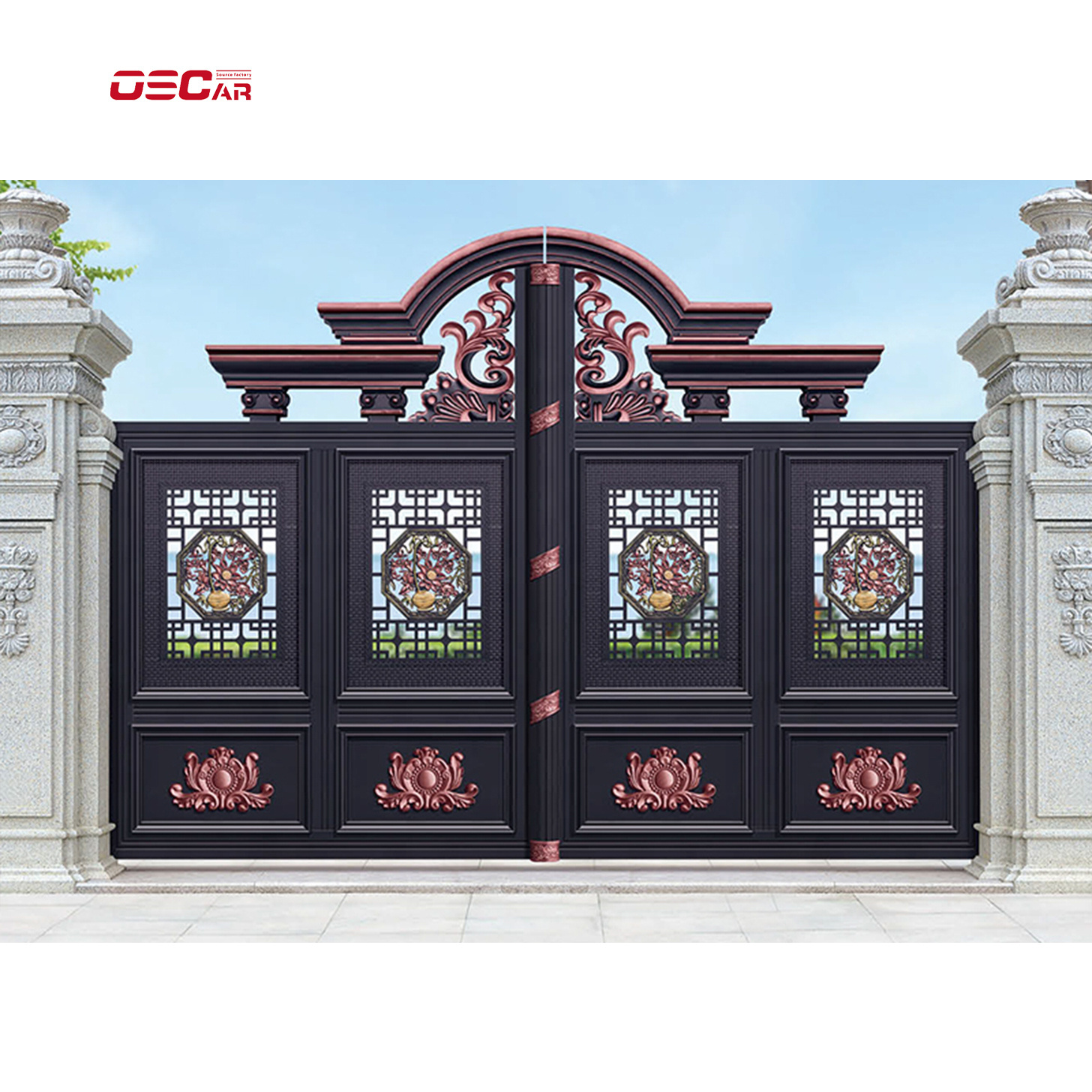 The Most Professional Customized Wrought Iron Gates Automatic Sliding Gate Electric Gates Iron Gate luxury wrought iron gate