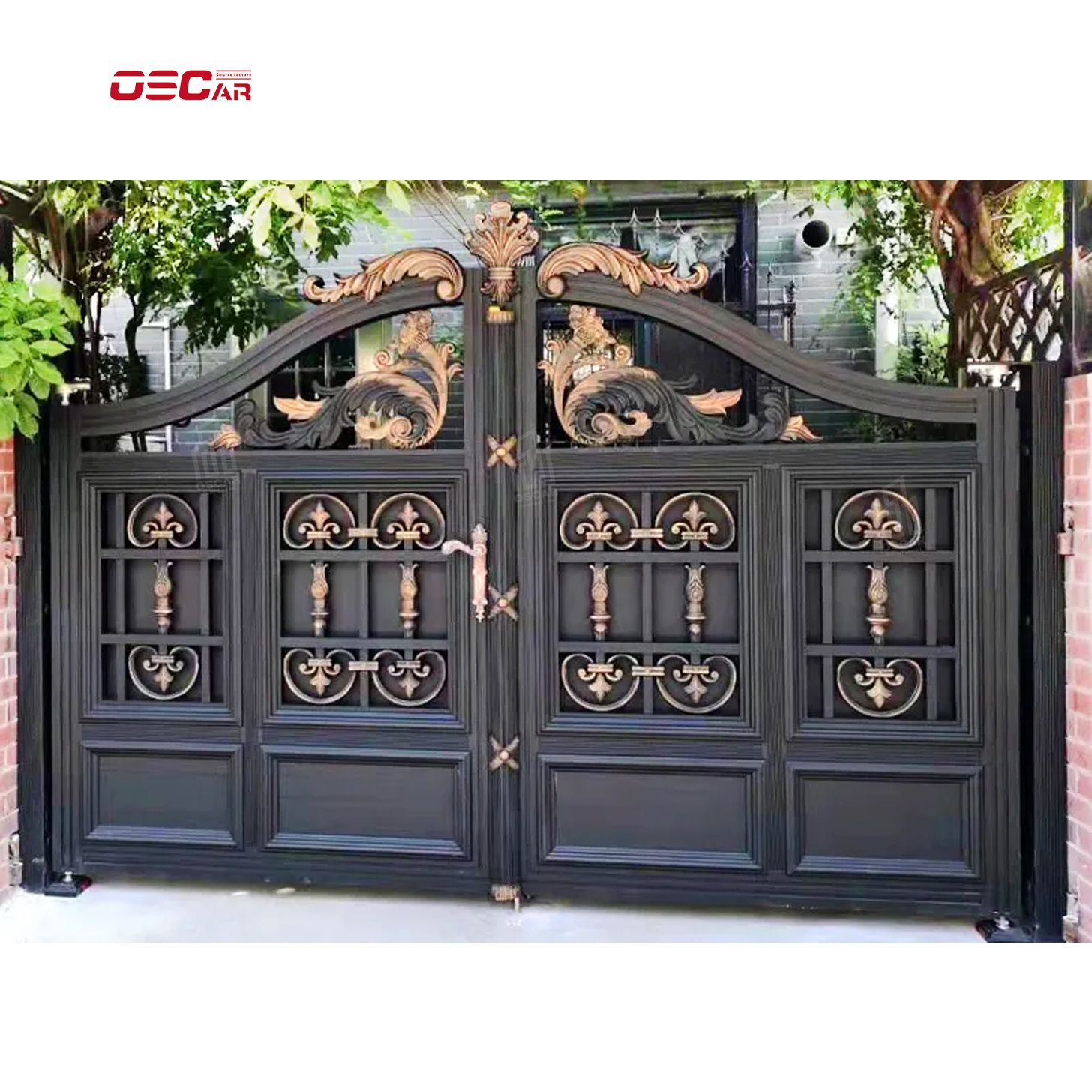 RTS-Iron Gate Designs Simple Exterior Gate Door Modern Front Single Main Door Exterior Metal Wrought Iron Fancy Gates