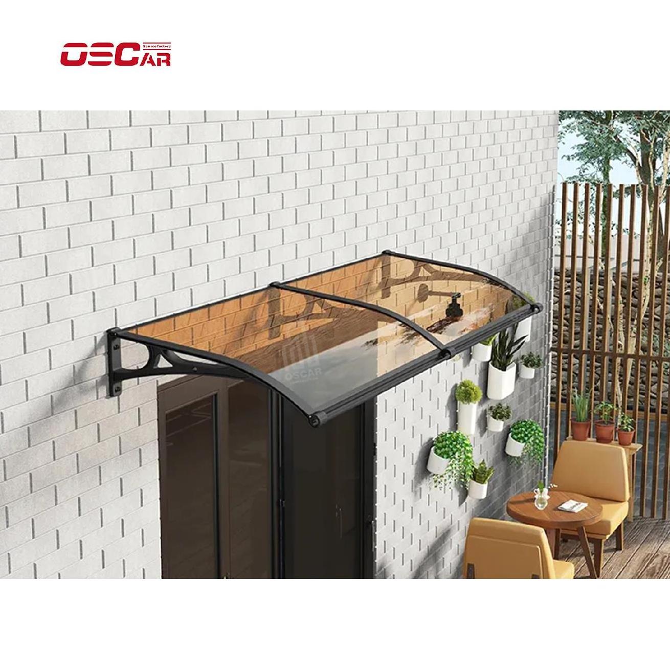 Transparent patio awning cover Garden polycarbonate patio cover, Balcony aluminum terrace canopy