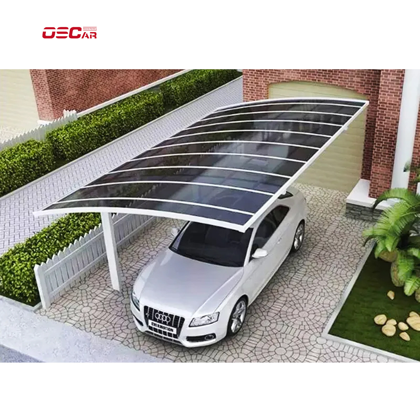 Most popular Portable easy installation aluminum polycarbonate carport for private car aluminum carport panels