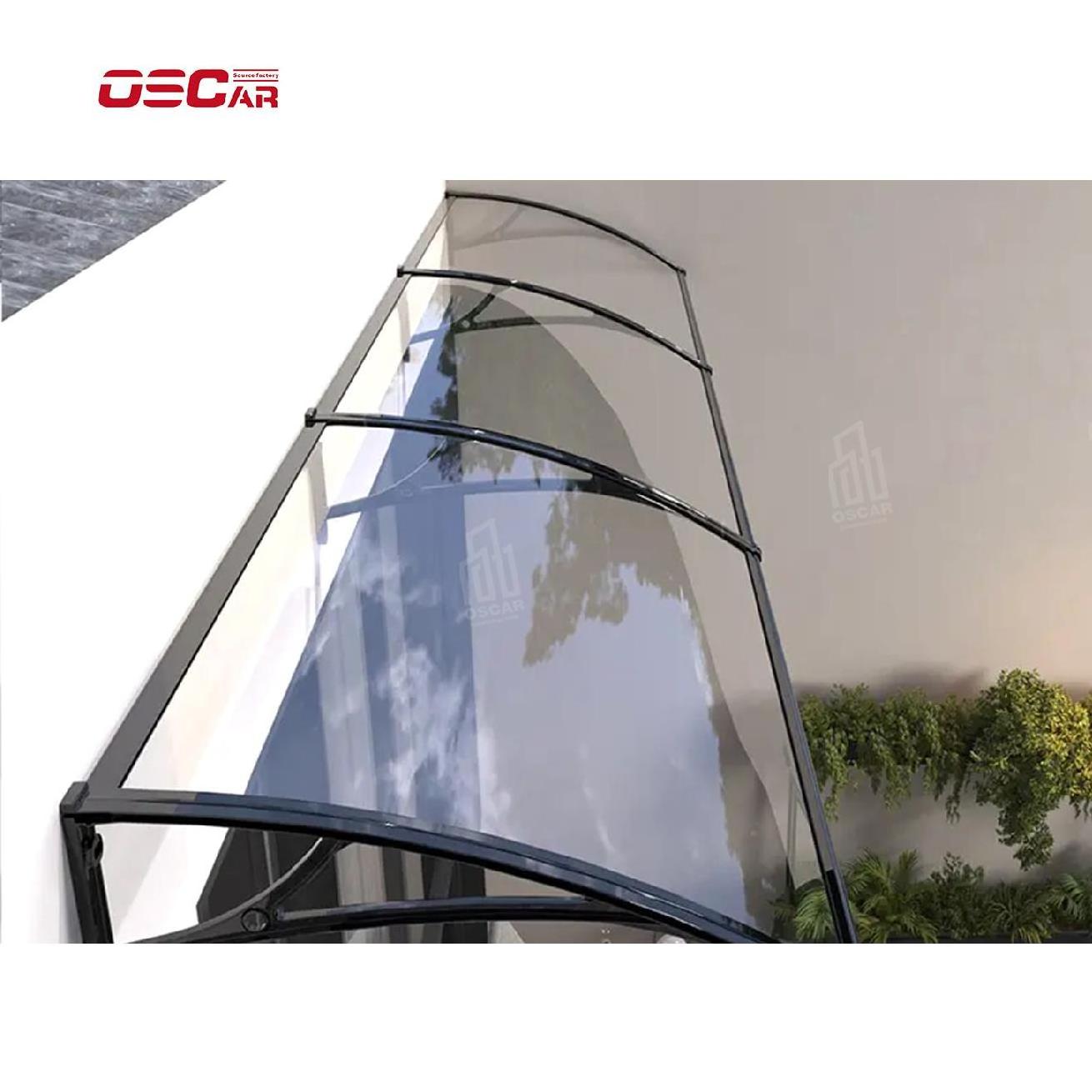 DIY manual Polycarbonate awning roof top door canopy for sun rain shelter folding canopy