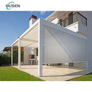 aluminum profile frame louver roof gazebo outdoor pergolas 3m x 6m rectangular automated shade