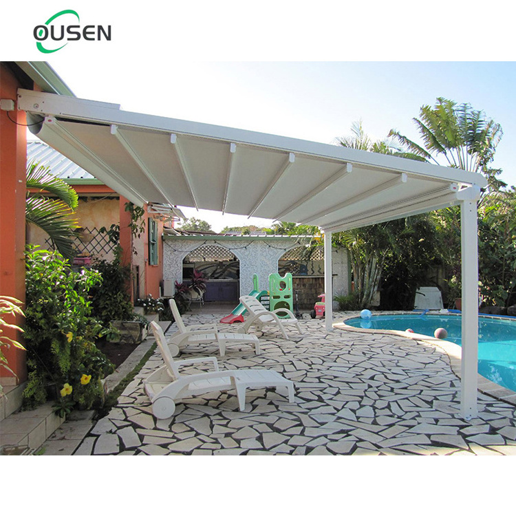 chinese 4x3 roof garden retractable system awning gazebo restaurant pergola aluminium tent out door building materials