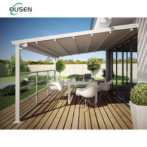 chinese 4x3 roof garden retractable system awning gazebo restaurant pergola aluminium tent out door building materials