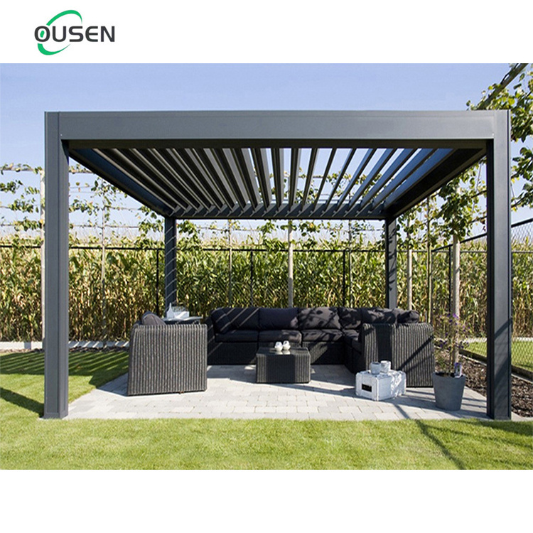 brand new outdoor motorized pergole aluminum pergola gazebo with roof manufactures in eu