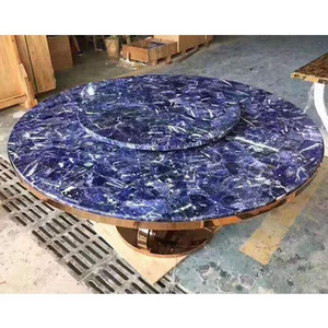 natural translucent crystal blue backlit onyx stone slab center coffee table countertop price per square meter