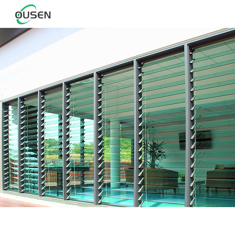 aluminium adjustable louvers glass roll up louver windows shutters blades glass