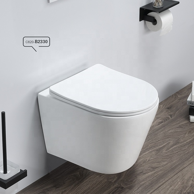 B2330MH European Toilet Matt Cement Gray Wall Mounted Toilet CE Rimless Wall Hung Toilet