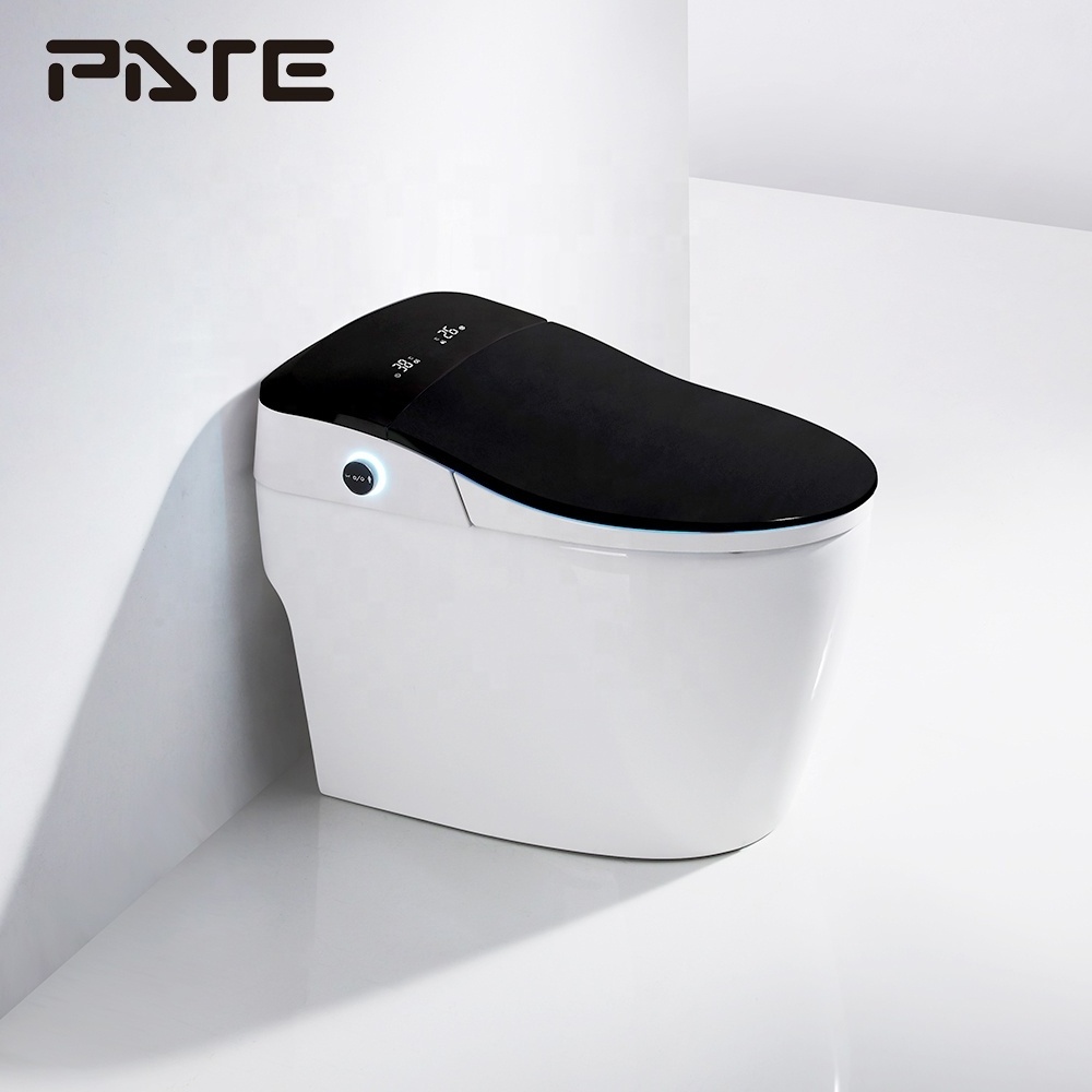 ceramic s-trap concealed tank piss wc black automated unique toilet