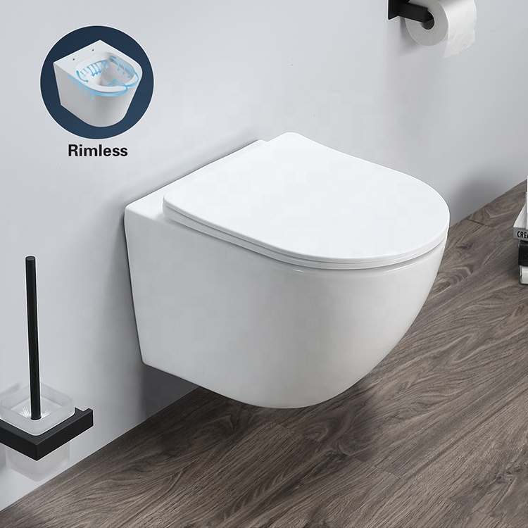 Rimless wall mounting toilet turkish sanitary ware concealed cistern vortex flush wall hung toilet