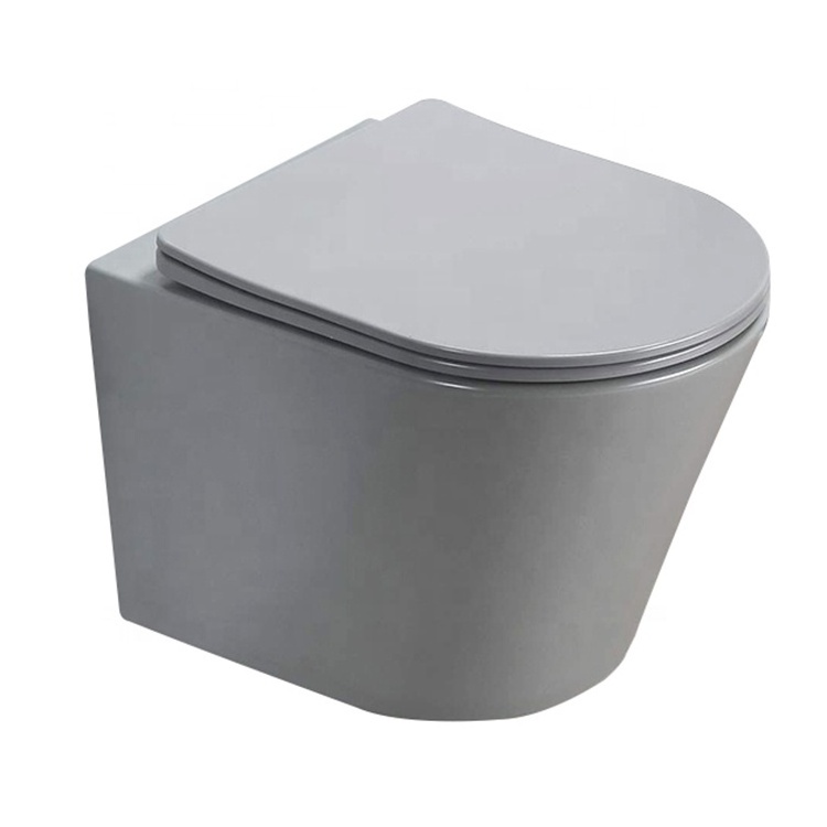 B2330MH European Toilet Matt Cement Gray Wall Mounted Toilet CE Rimless Wall Hung Toilet