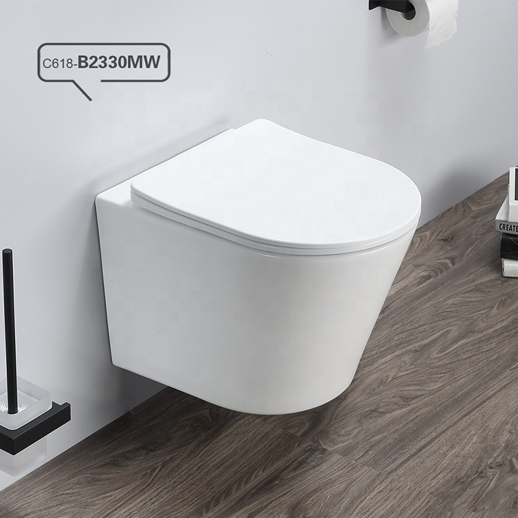 B2330MH European Toilet Matt Cement Gray Wall Mounted Toilet CE Rimless Wall Hung Toilet