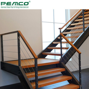 Interior Staircase Tensioner Wire Rope Baluster Systems Stainless Steel Cable Railing Posts