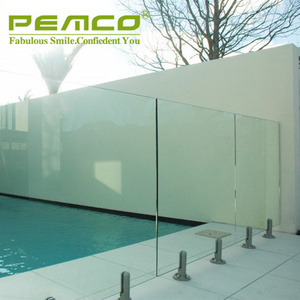 Factory Custom Decorative Mirror Polished Stainless Steel Swimming Pool Outdoor tempered Glass Fence Panels